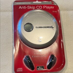 Abrand Silver Portable CD Player with Anti-Skip